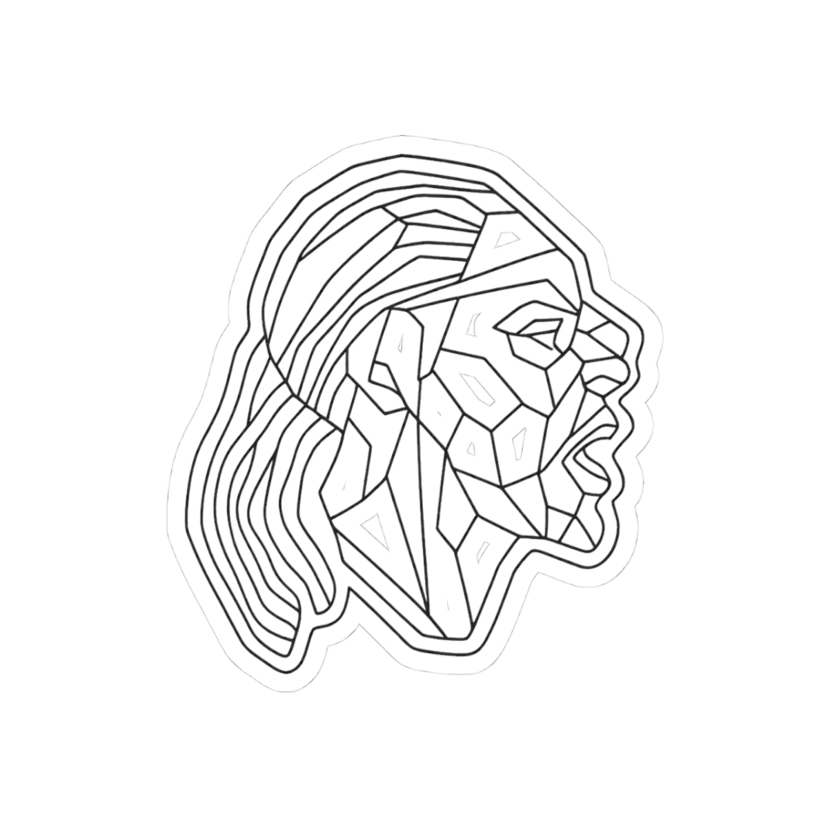 Snoop Dogg Minimalist Line Art Sticker
