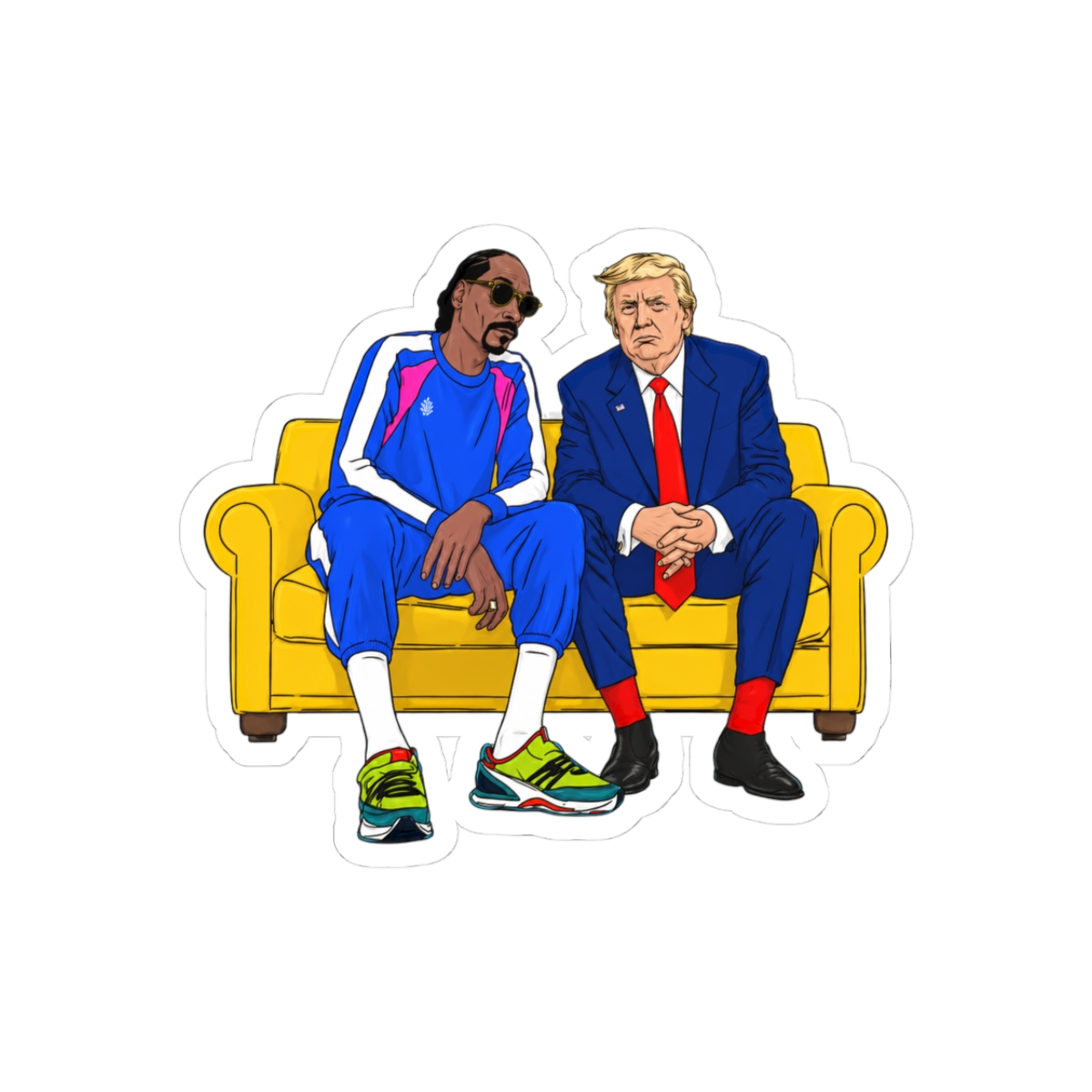 Snoop Dogg and Donald Trump Sticker