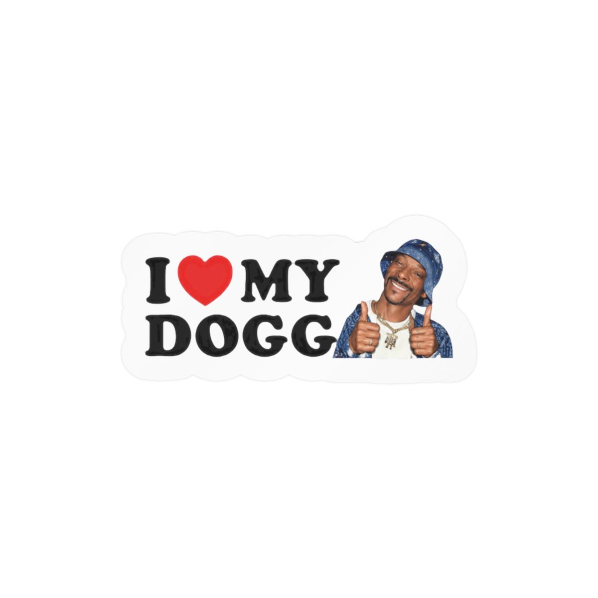 I Love My Dogg Sticker | Cute Playful Dog Vinyl Decal