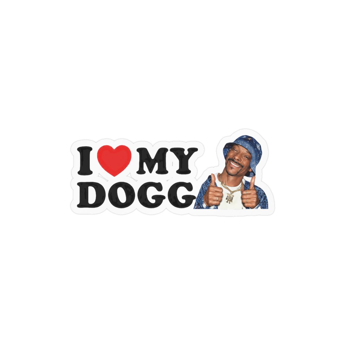 I Love My Dogg Sticker | Cute Playful Dog Vinyl Decal