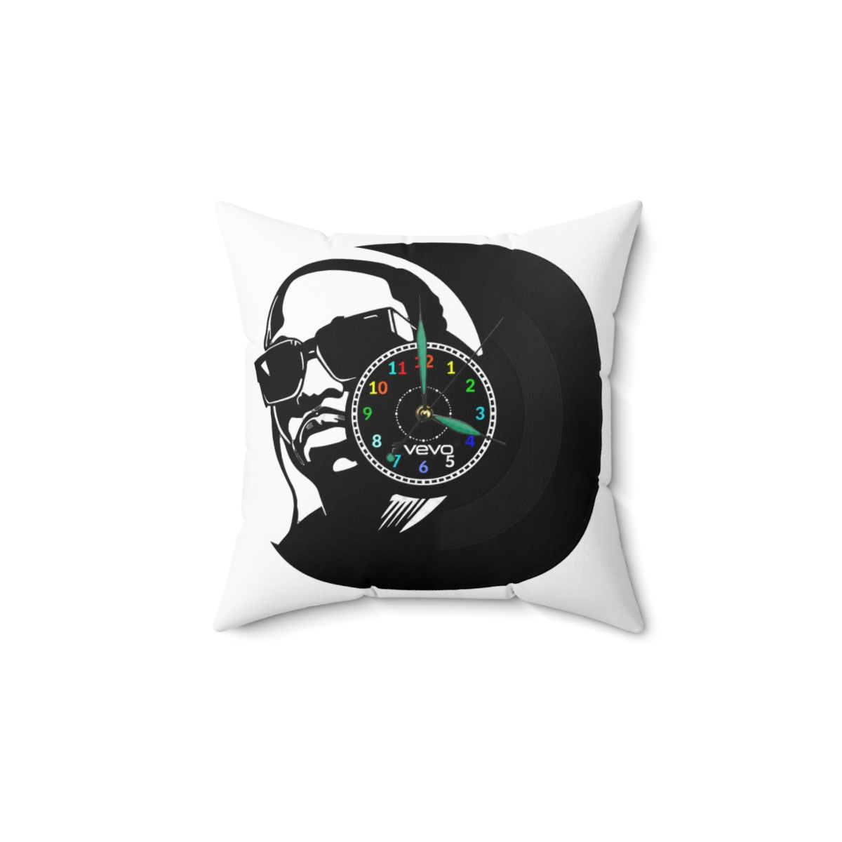 Vevo Logo Silhouette Sunglasses Vinyl Record Clock
