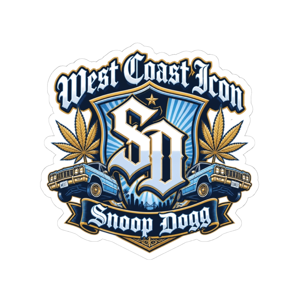 Snoop Dogg "West Coast Icon" Sticker - Snoop Dogg official Stickers merch